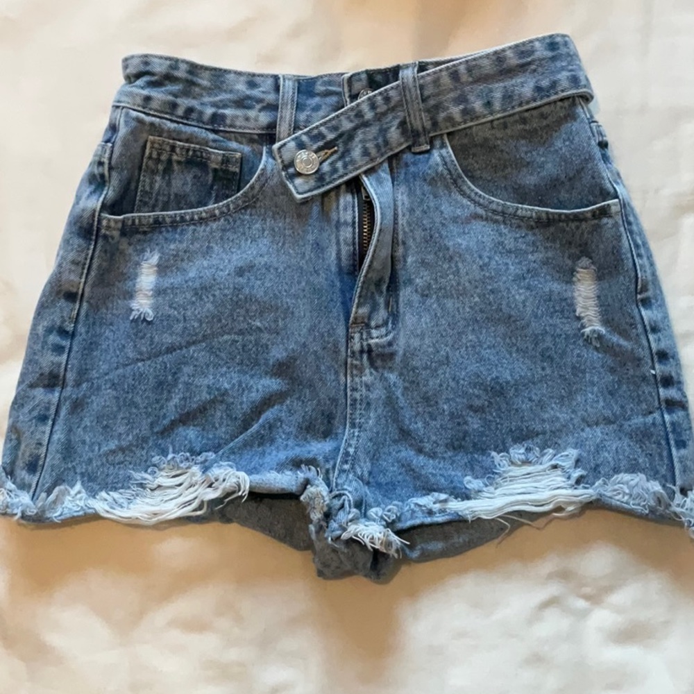 Denim Distressed Women Shorts
